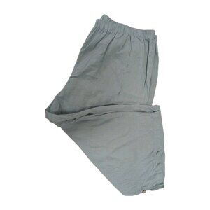 Vintage Orchadia Wide Leg Linen Cotton Capri Pants  Pull On Coastal Green 2X